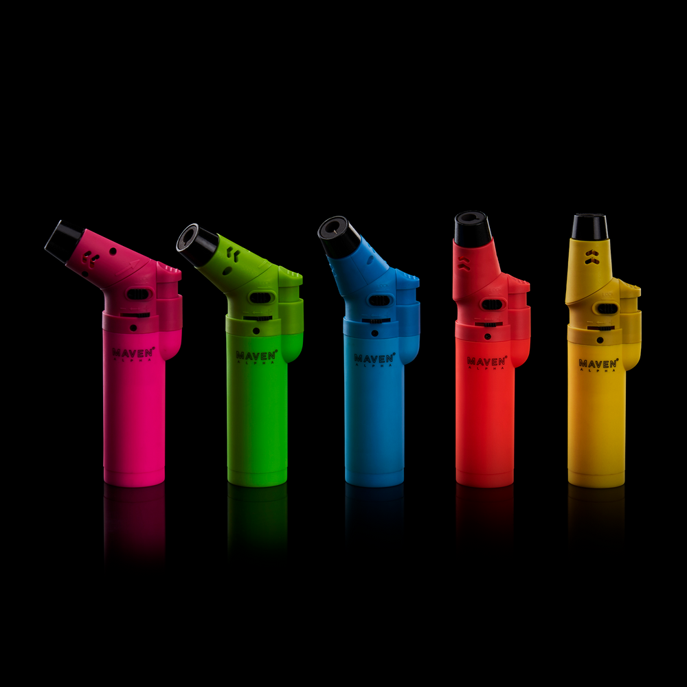 Neon Torch Alpha Neon Collection - 5 Pack Maven Pocket Torch Lighter | Maven Torch
